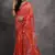 Women's Red Chiffon Print with Mirror Work Designer Saree with Blouse
