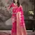 Women's Pink Soft Lichi Silk Jacquard Traditional Saree with Blouse