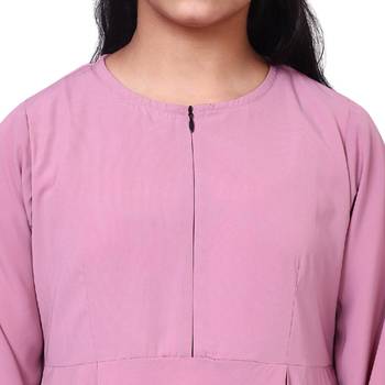Kids umbrella cut abaya- baby pink 4
