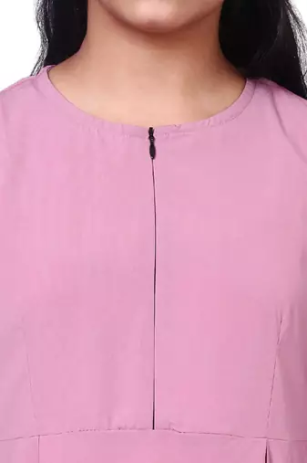 Kids umbrella cut abaya- baby pink
