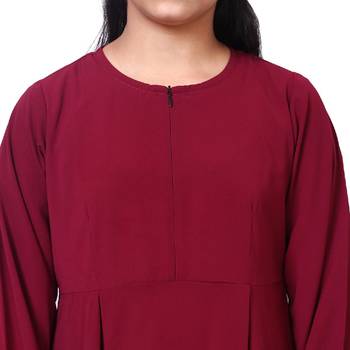 Kids umbrella cut abaya- maroon 3