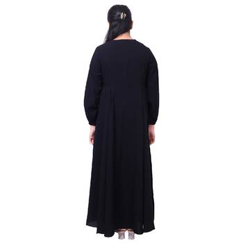 Kids umbrella cut abaya- black 4