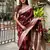 Maroon wevon jacquard jari faux banarasi silk blend festive ceremonial saree