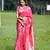 Pink wevon jacquard jari banarasi silk blend festive ceremonial saree