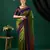Green banarasi silk blend wevon jari heavy looks glamorous ceremonial saree
