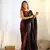 Black bollywood looks georgette c saree for party looks