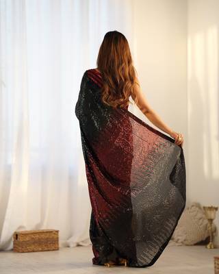 Black looks georgette c saree party looks 2