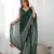 Green georgette sequance embroidery work bollywood style partywear saree