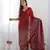 Red georgette sequance embroidery work bollywood style partywear saree