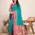 Rama heavy wevon jacquard silk blend saree for traditonal looks