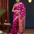 Pink georgette c zari woven saree for partywear looks