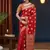 Red georgette c zari woven saree for partywear looks