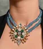 Blue beaut beaded necklace