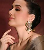 Enlivened green dangler earrings