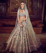 The Wanderlust Peach Sky Masai Lehenga