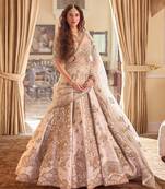 The Aurum Ekru Tree of Life Lehenga