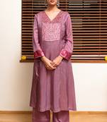 Orchid mist silk co-ord set