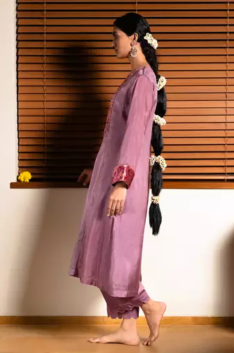 Orchid mist silk co-ord set