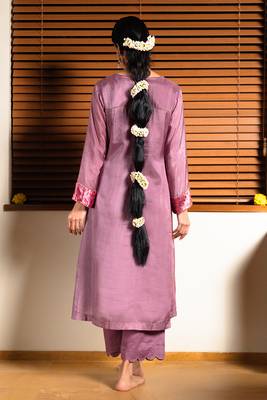 Orchid mist silk co-ord set 3