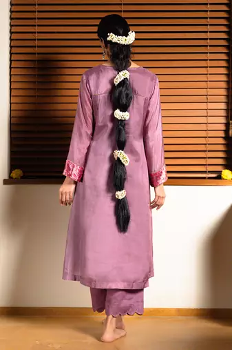 Orchid mist silk co-ord set