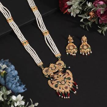 Multi color meena work rajputi jewellery rani haar 1