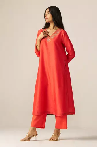 Bittersweet red sherni print co-ord set