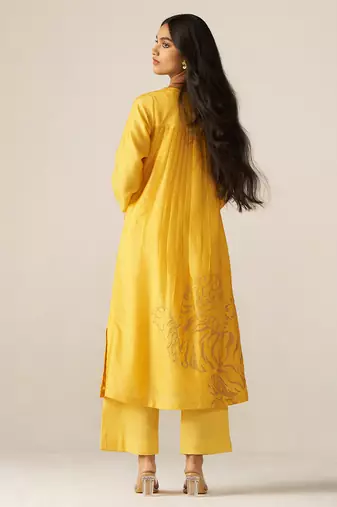 Yellow sherni print co-ord set