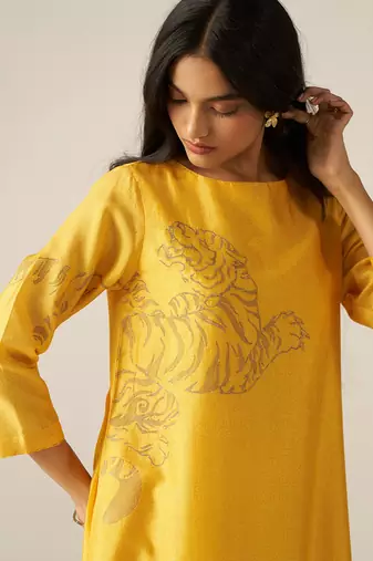 Yellow sherni print co-ord set