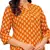 orange cotton printed short kurti top