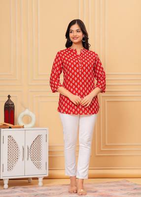 Women's kurti & tops| stylish, latest cotton kurti, top collection | trendy, short & stylish kurti &tops for women 4