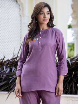 Vredevogel women silk blend ethnic top pant set 2