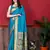 Rama green soft litchi art silk paithani saree