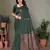 Dark green litchi art silk banarasi silk saree