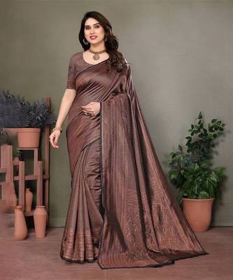Black litchi art silk banarasi silk saree 1