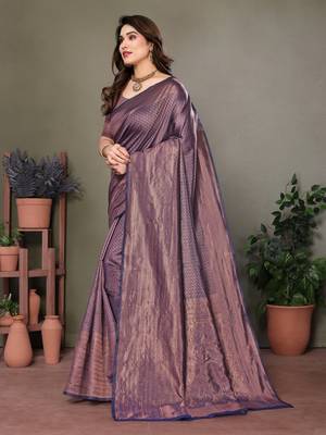 Navy blue litchi art silk banarasi silk saree 2
