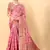 Pink soft cotton art silk saree