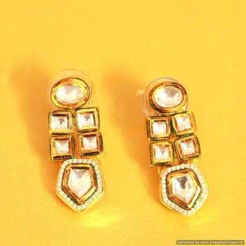 Kundan Meenakari Zircon Earrings 1