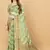 Light green soft cotton silk banarasi silk saree