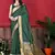 Dark green soft litchi art silk paithani saree
