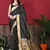 Black soft litchi art silk paithani saree