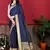 Navy blue soft litchi art silk paithani saree