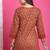 Orange pure cotton jaipuri printed traditional tunic