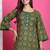 Green pure cotton jaipuri printed traditional tunic