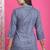 Grey & white pure cotton bandhani printed traditional tunic