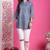 Grey & white pure cotton bandhani printed traditional tunic