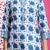 Teal blue & white pure cotton jaipuri printed traditional tunic