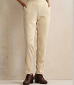beige woollen pants