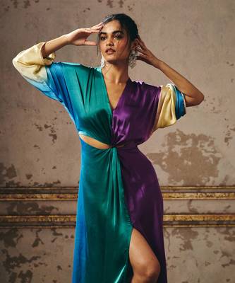 Purple and beige ombre kaftan 2