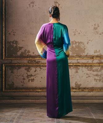 Purple and beige ombre kaftan 3