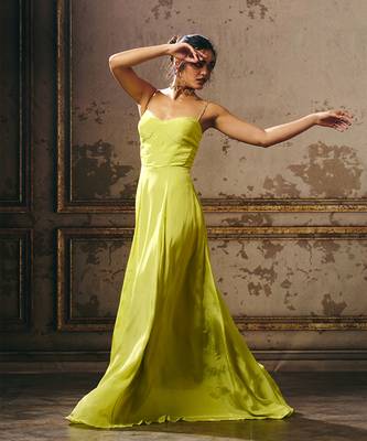 Green corset gown 3